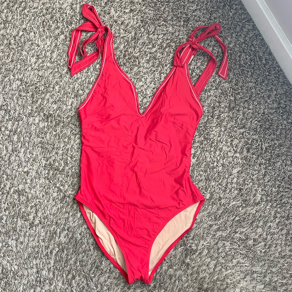 J Crew Tie-Shoulder One-Piece